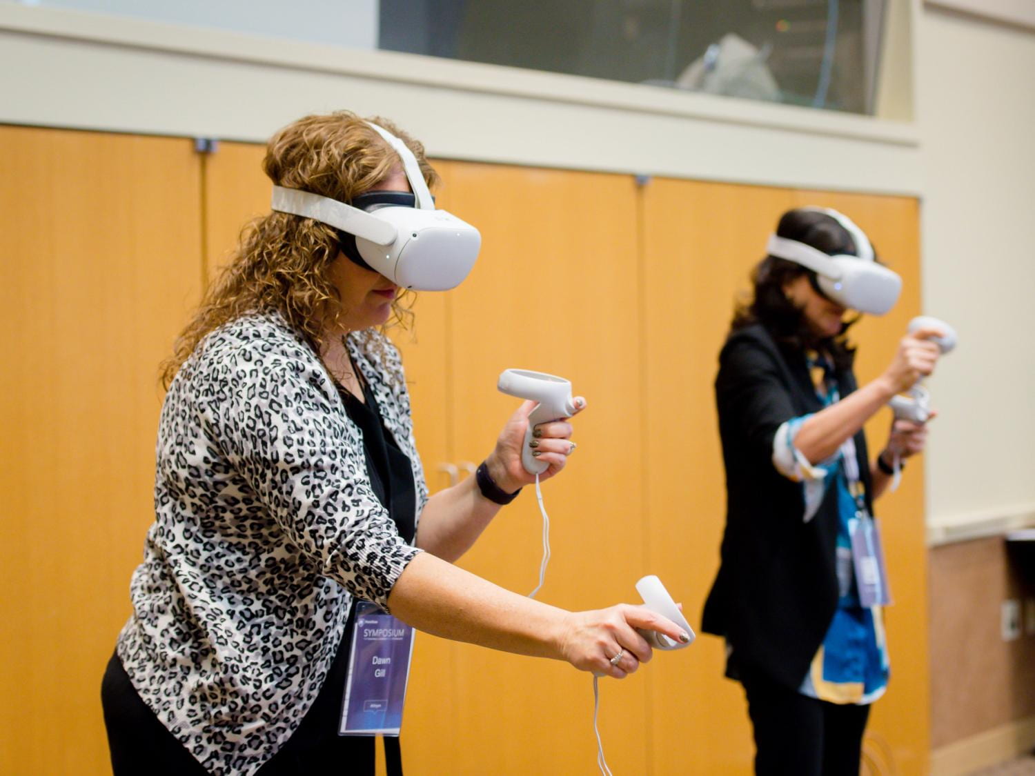 Faculty engage with VR headsets