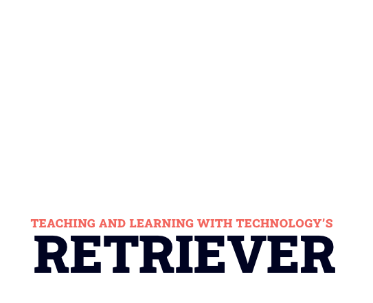 TLT Retriever logo art depicting a dog with a small antenna on its head sitting patiently